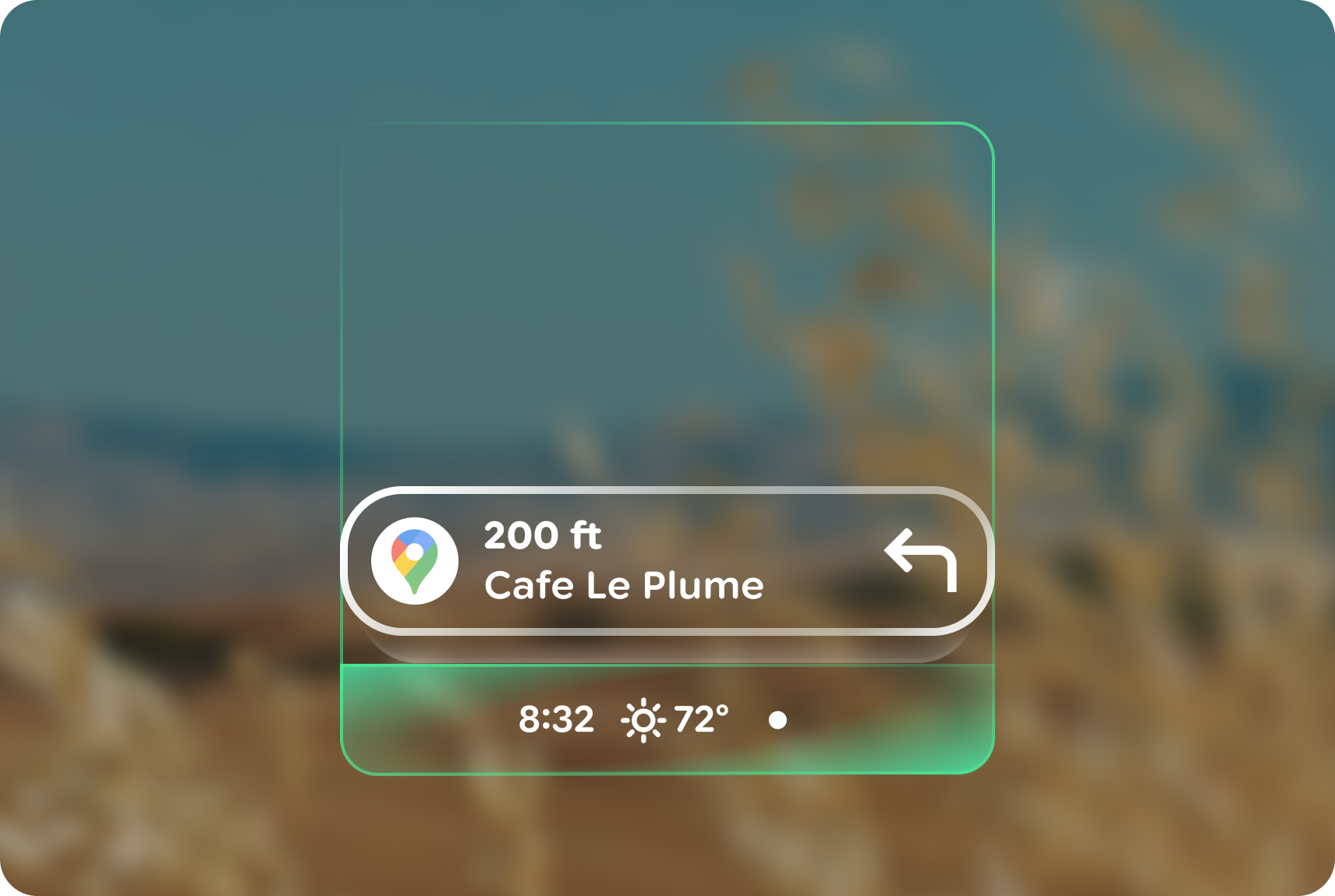 The system bar shows device alerts and
notifications.